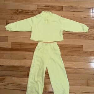 GAP Kids Two-Piece Set Yellow Crewneck & Joggers
